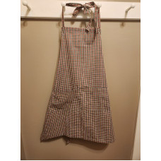 Checkered kitchen apron